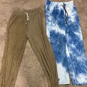 Kids Blue Tie-Dye Pull-On Pants